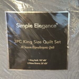 Gray King Size Quilt Set